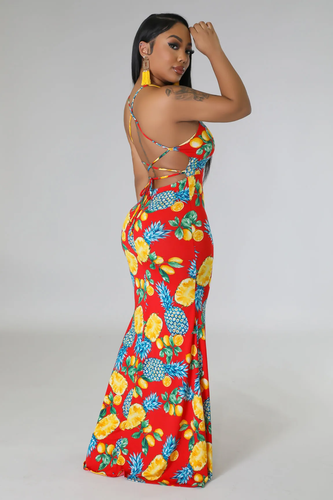 D50827P - STRAP SHOULDER MERMAID LONG DRESS (4PC)