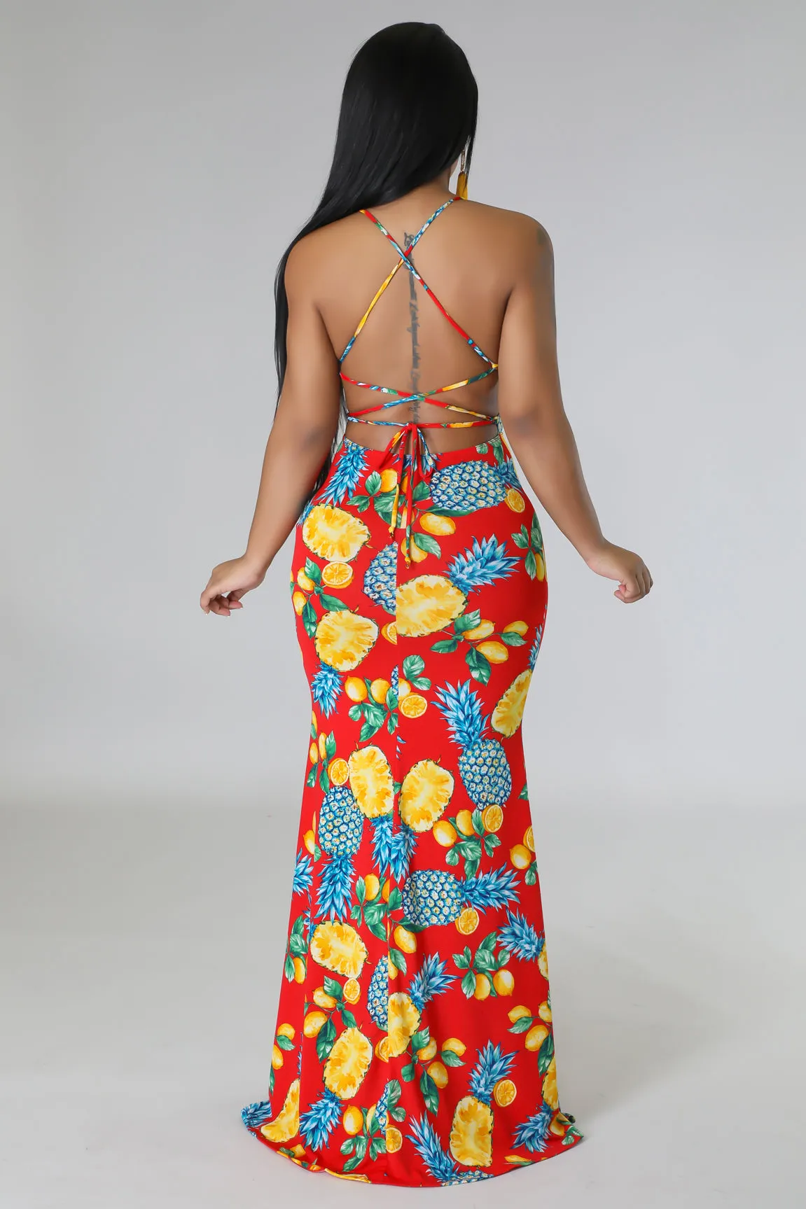 D50827P - STRAP SHOULDER MERMAID LONG DRESS (4PC)