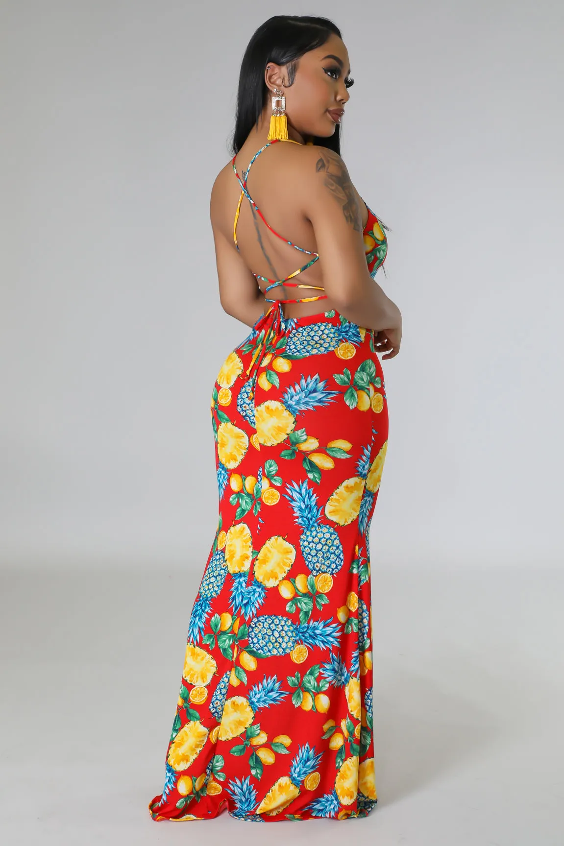 D50827P - STRAP SHOULDER MERMAID LONG DRESS (4PC)