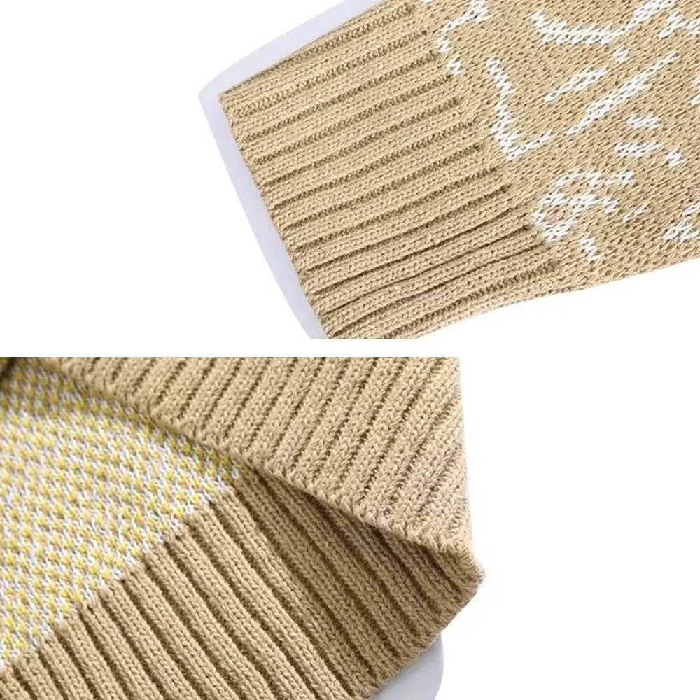 Daily Contrasting Color Design Sweater
