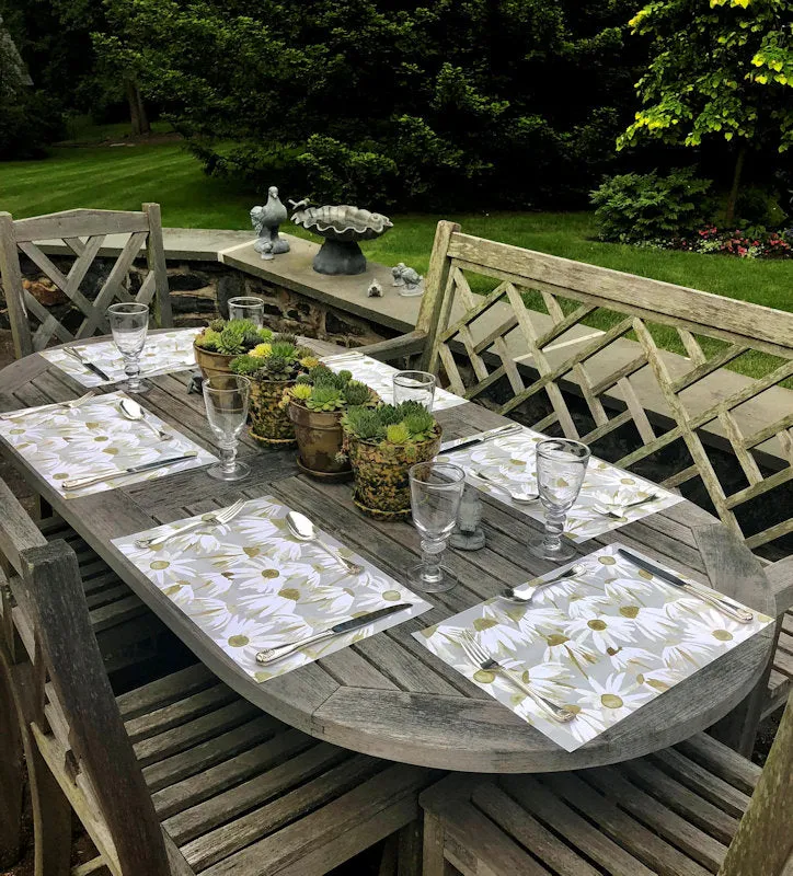 DAISY PAPER PLACEMATS IN GREY