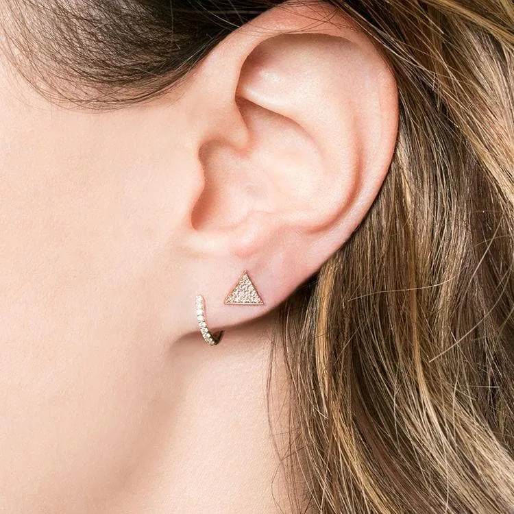 Dana Rebecca Designs 14k Yellow Gold Diamond Huggies