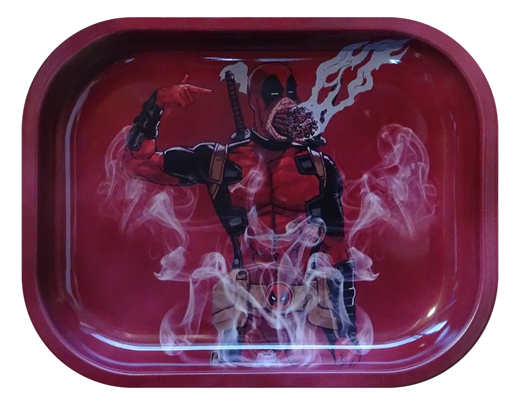 Deadpool Smoking Hard Rolling Tray Mini