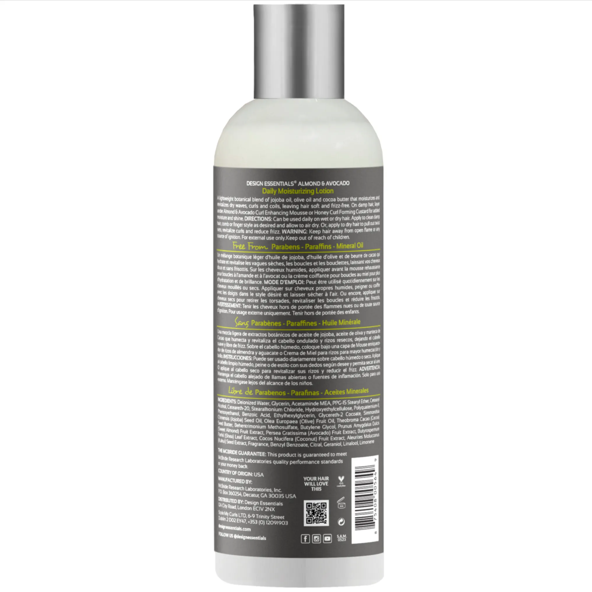 Design Essentials Natural Almond & Avocado Daily Moisturizing Lotion 12oz
