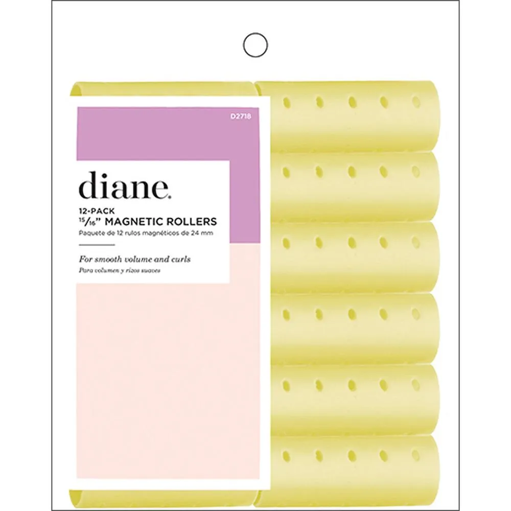 Diane Magnetic Rollers - Yellow 15/16" / 12 Pack