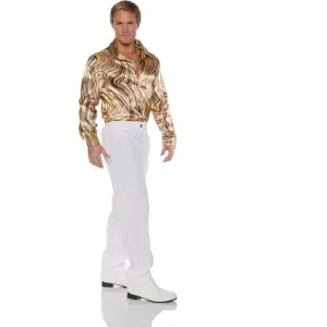 Disco Mens Shirt Swirls Brown