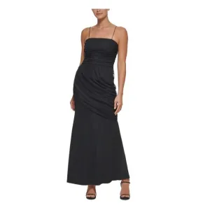 DKNY Womens Black Zippered Lined Sleeveless Maxi Formal Gown Dress 8