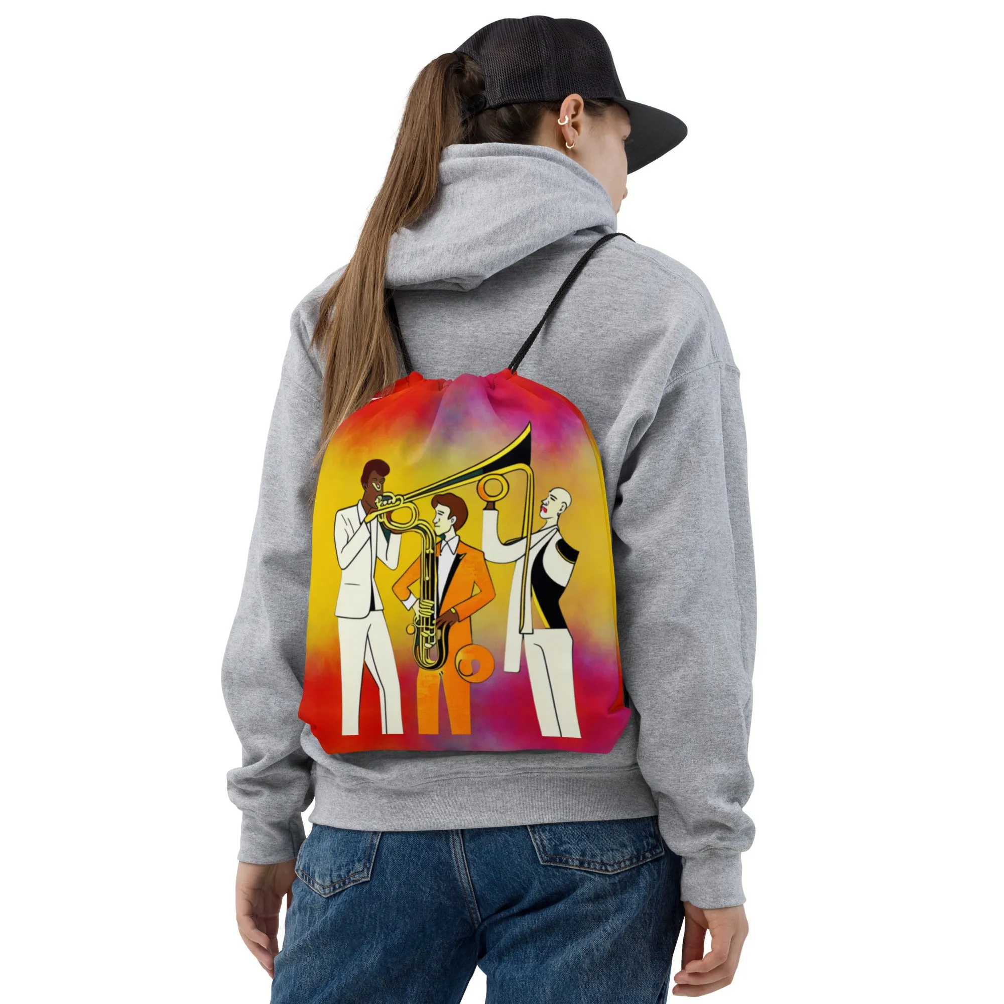 Drawstring bag, Back to School, Gift, Music Bag