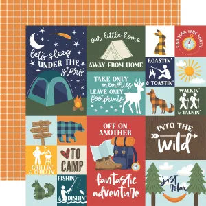 Echo Park - Into The Wild - 12x12 Single Sheet / Multi Journaling Cards