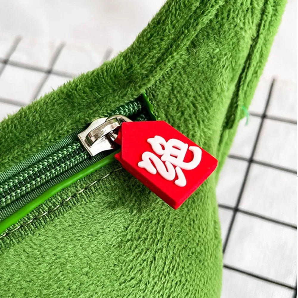 Edamame Pea Plush Messenger Bag