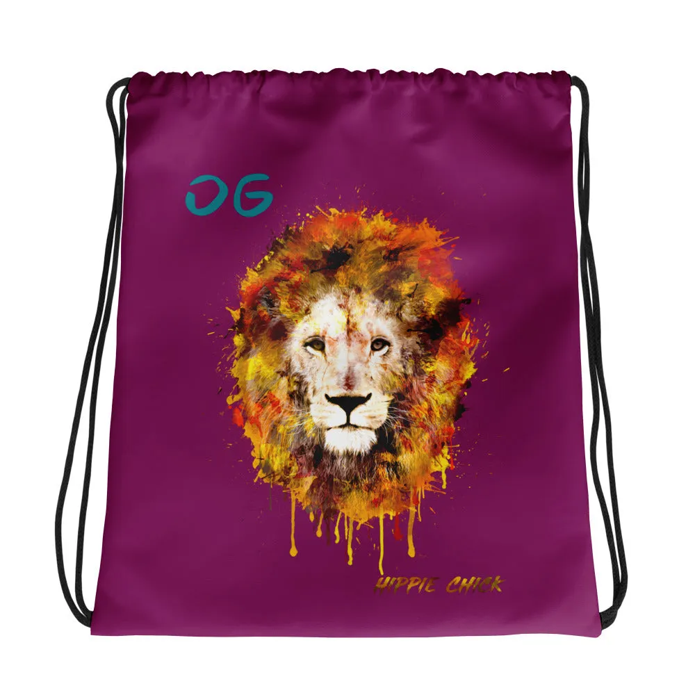 Eggplant Drawstring bag