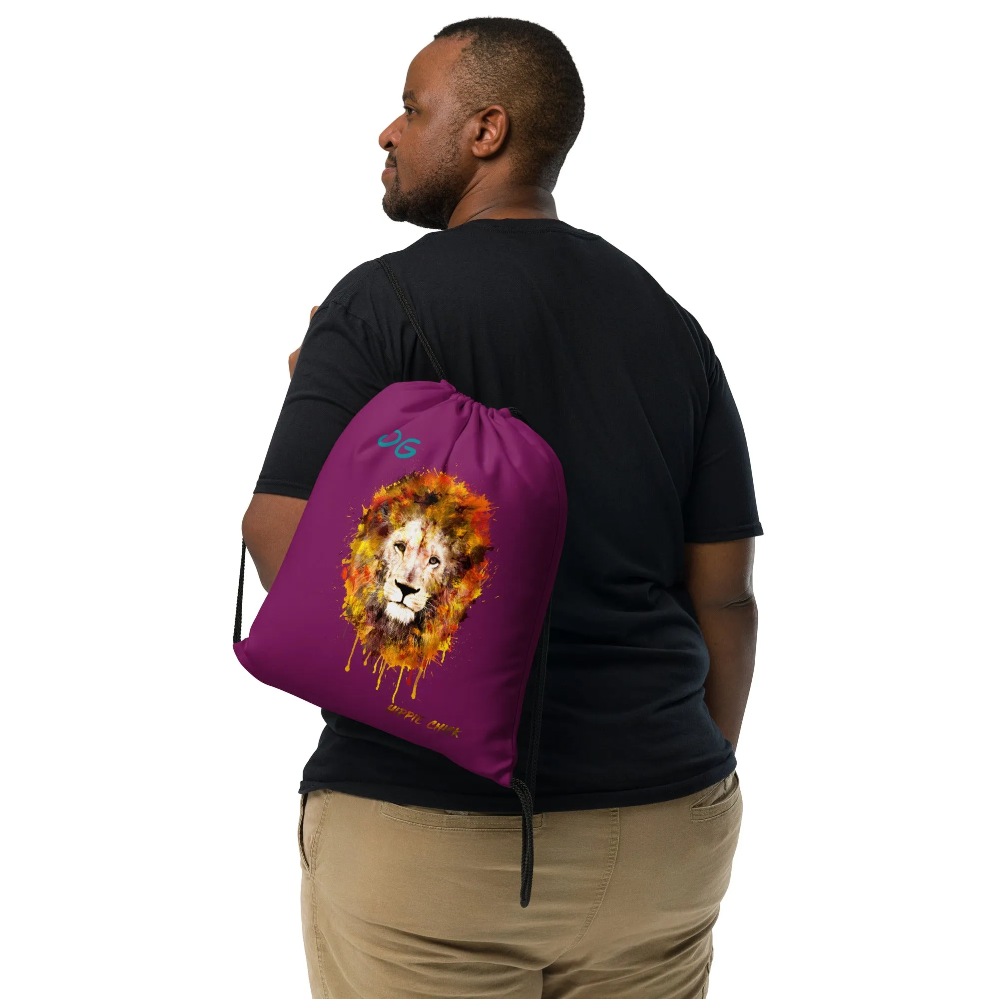 Eggplant Drawstring bag