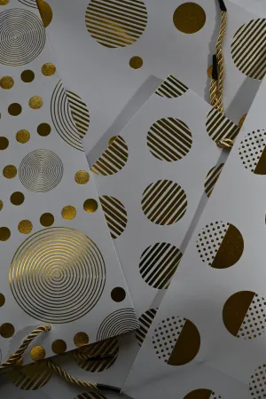 Elegant Gold-Patterned Gift Bags (26*10*32 cm)