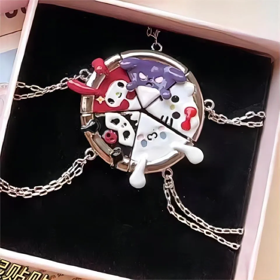 Enamel Magnetic Sanrio Family Matching Necklace