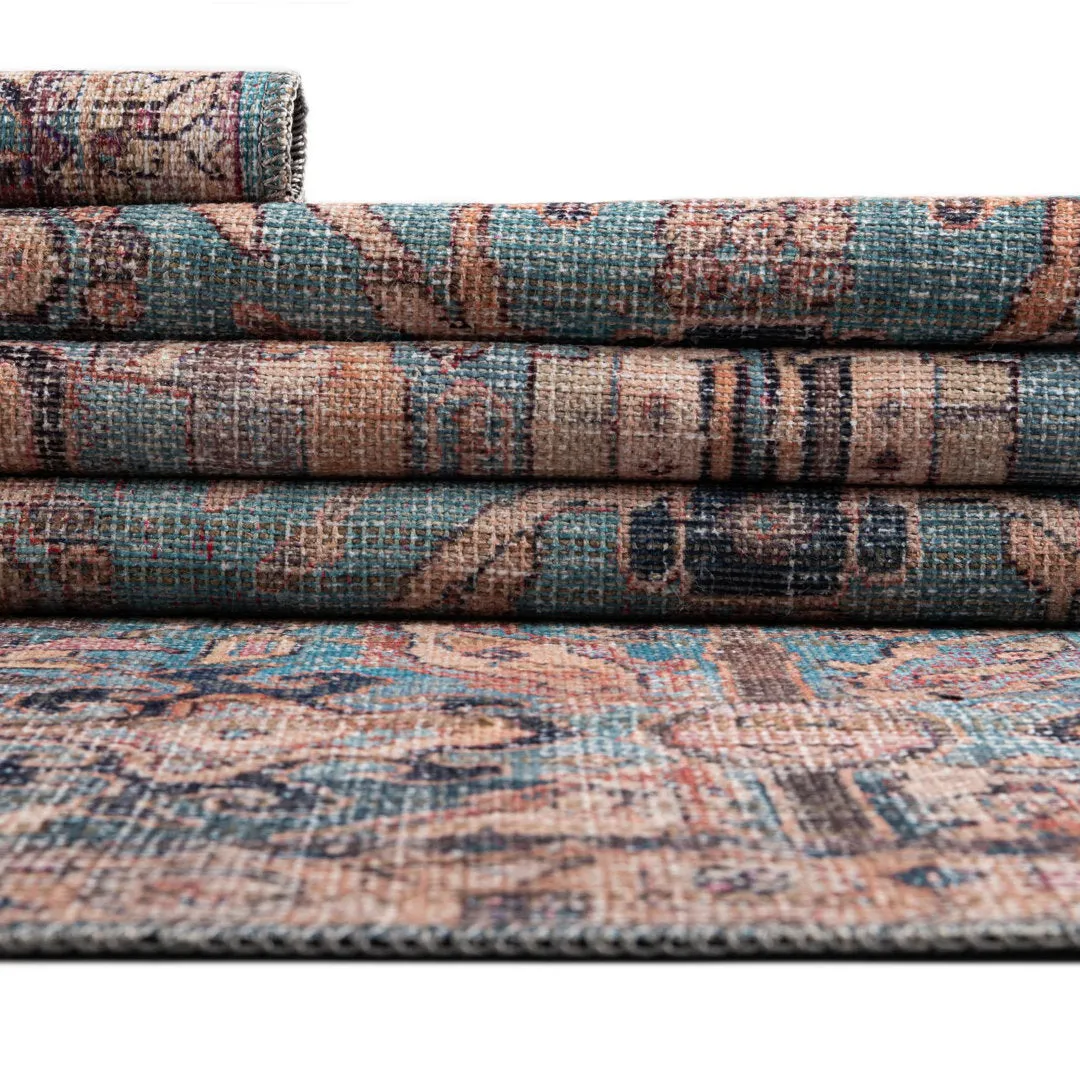 Enger Blue Area Rug Mistana™ Rug Size: Oval 7'10" x 10'