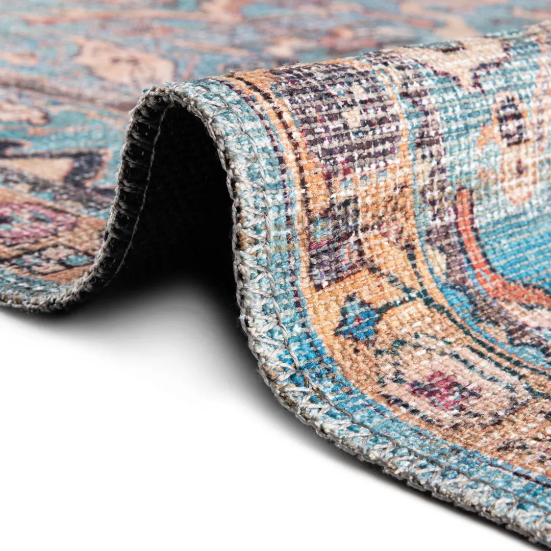 Enger Blue Area Rug Mistana™ Rug Size: Oval 7'10" x 10'