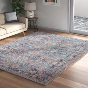 Enger Blue Area Rug Mistana™ Rug Size: Rectangle 3'11" x 6'