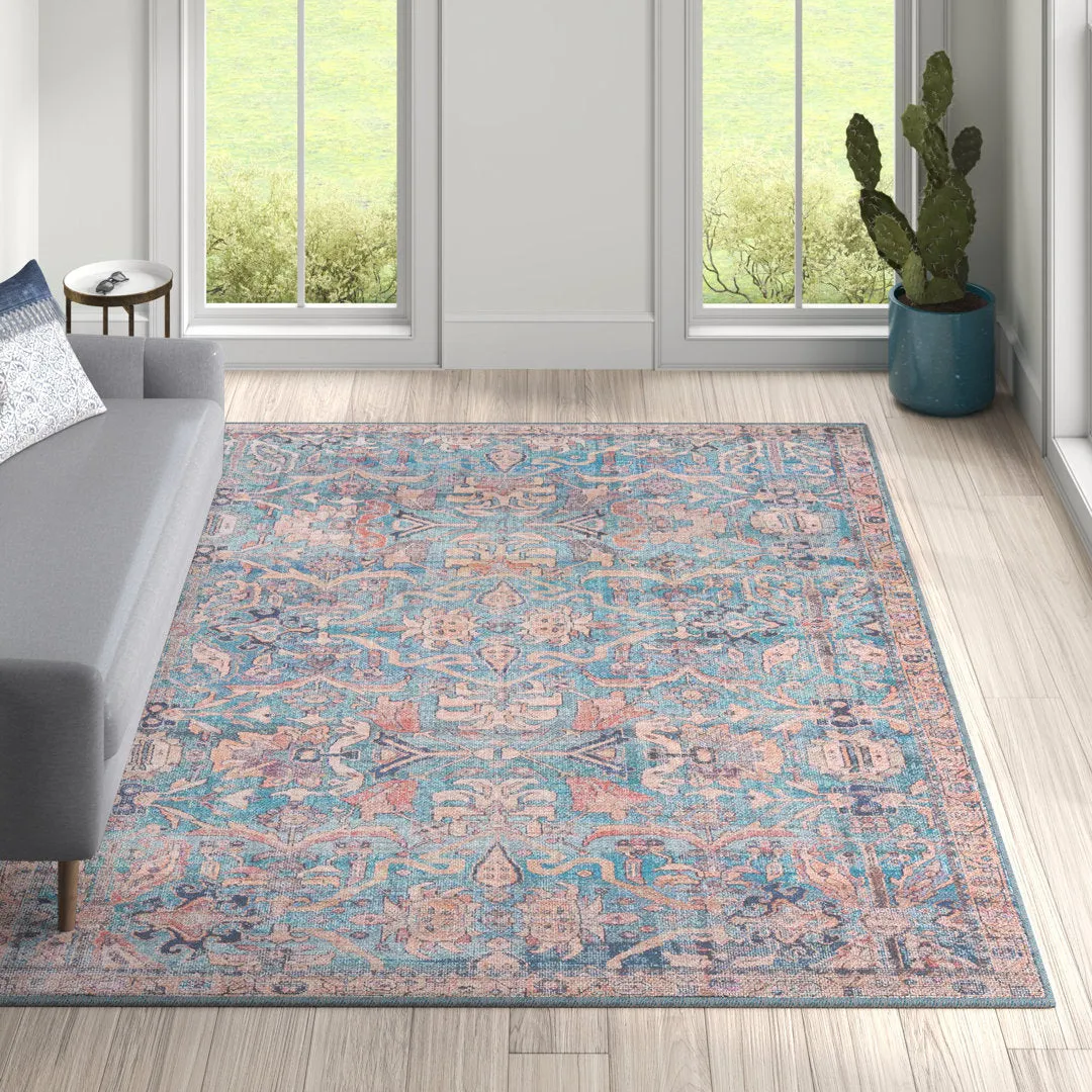 Enger Blue Area Rug Mistana™ Rug Size: Rectangle 5'11" x 9'