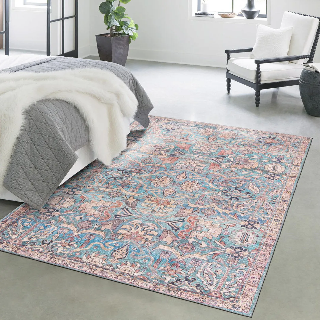 Enger Blue Area Rug Mistana™ Rug Size: Rectangle 5'11" x 9'