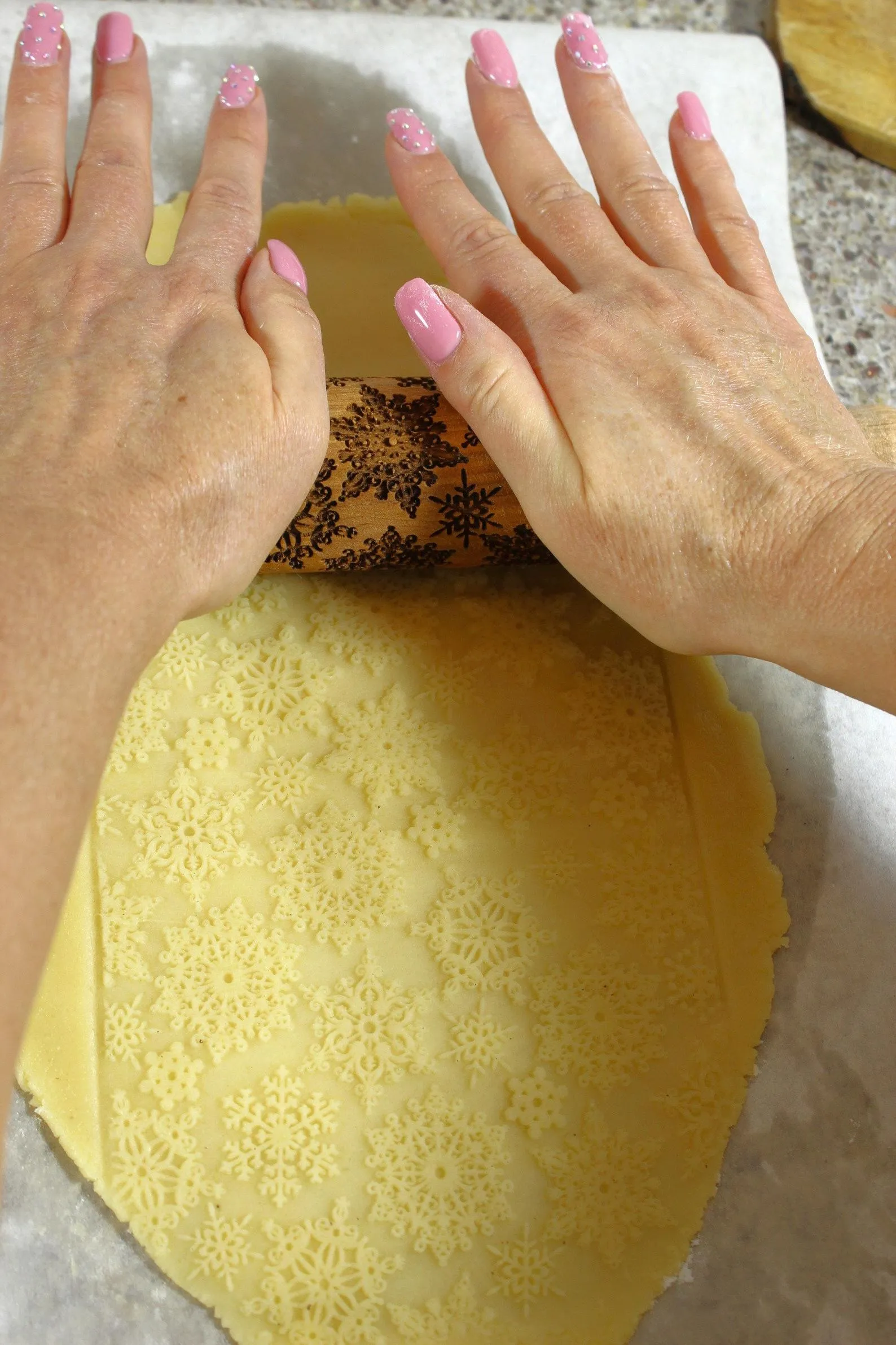 Engraved Embossing Rolling Pin, Kids Baking,Clay Stamp,Christmas Gift