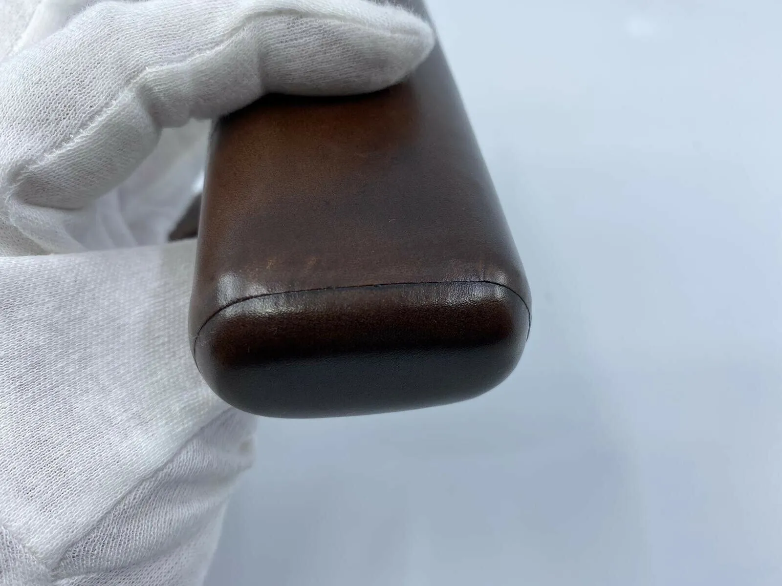 Engraved Venezia Calf Leather Two-Cigar Case