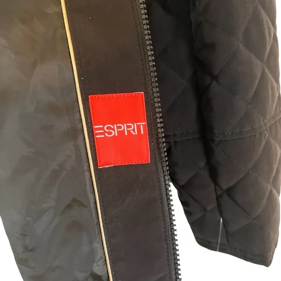 Espirit NWT Women's Brown Quilted Parka Jacket Size XL