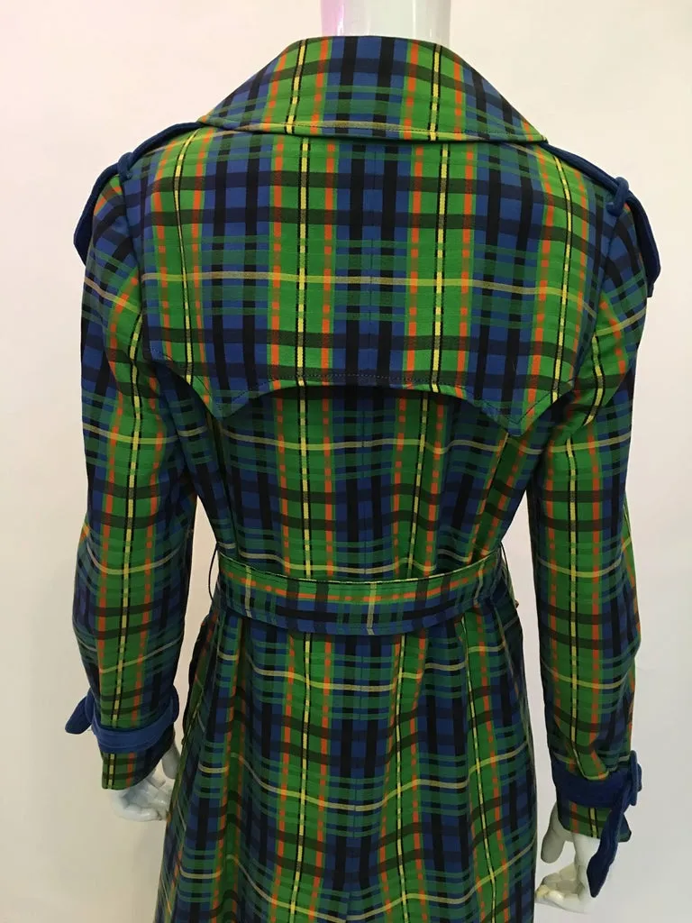 Estelle Allardale 1970's Plaid Maxi Coat