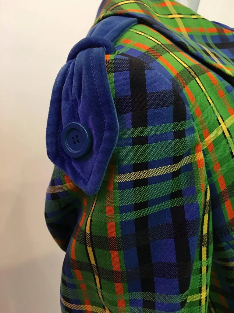Estelle Allardale 1970's Plaid Maxi Coat