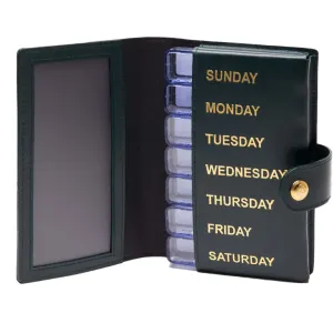 Ettinger Spectrum Collection Green Leather Pill Box Case