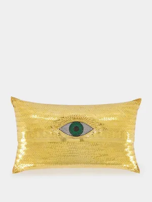 Evil Green Eye Evening Clutch