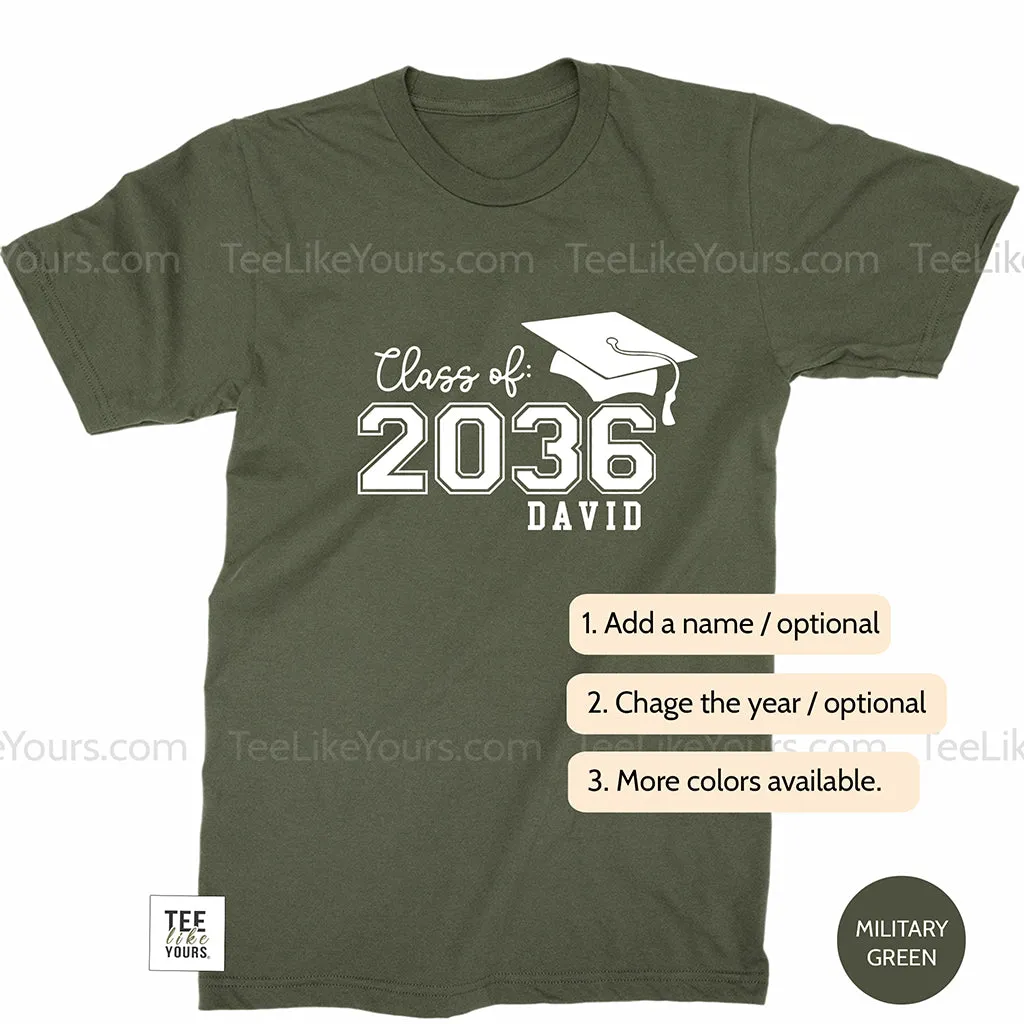 First day of school shirt, Kindergarten shirt, Class of 2034, 2035, 2036, 2037 etc. Custom Grow with me shirt, First Grade 2023 - FRONT BACK