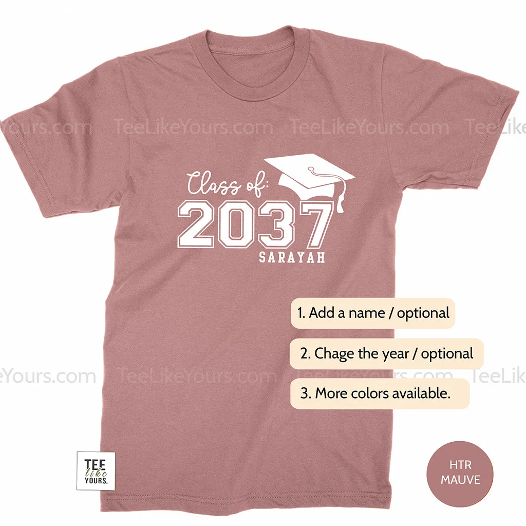 First day of school shirt, Kindergarten shirt, Class of 2034, 2035, 2036, 2037 etc. Custom Grow with me shirt, First Grade 2023 - FRONT BACK
