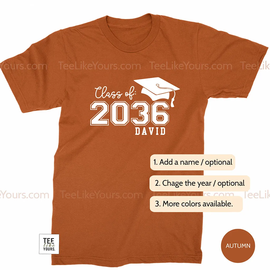 First day of school shirt, Kindergarten shirt, Class of 2034, 2035, 2036, 2037 etc. Custom Grow with me shirt, First Grade 2023 - FRONT BACK