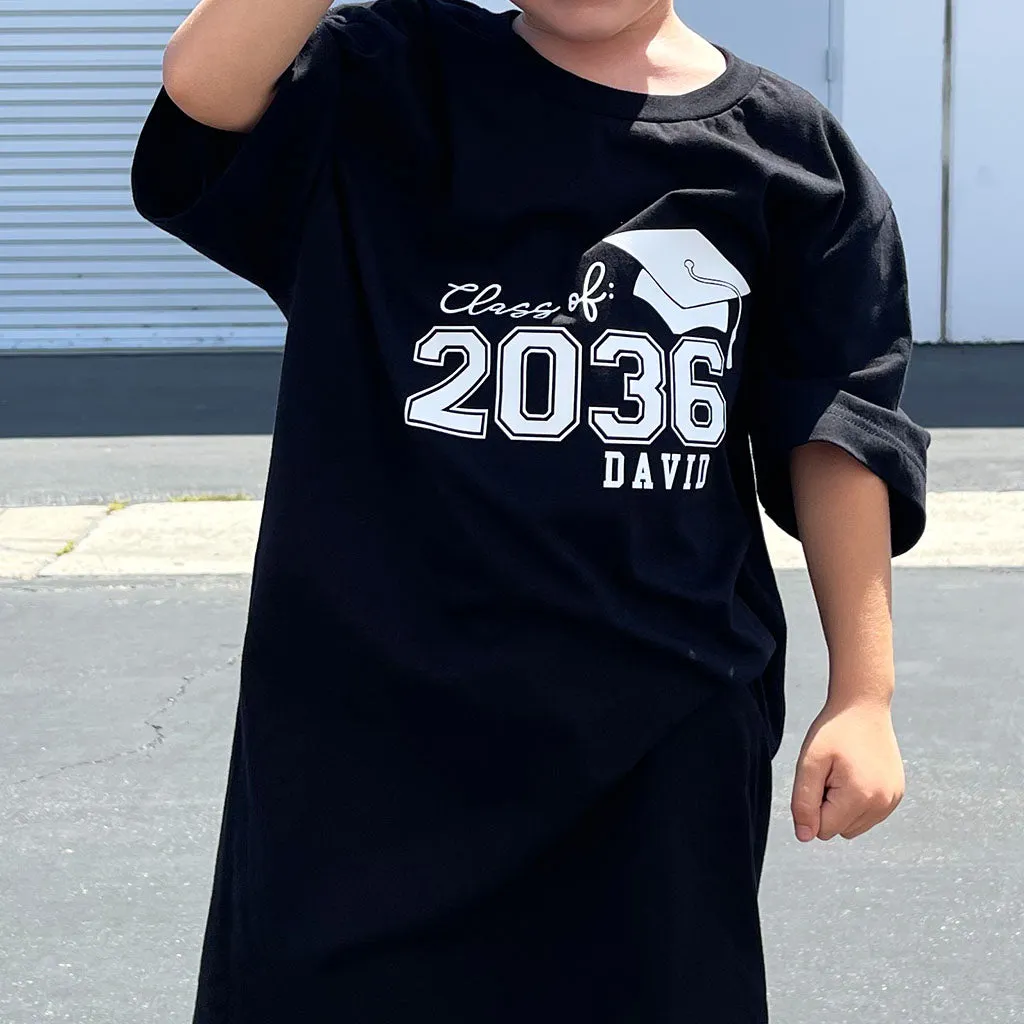 First day of school shirt, Kindergarten shirt, Class of 2034, 2035, 2036, 2037 etc. Custom Grow with me shirt, First Grade 2023 - FRONT BACK