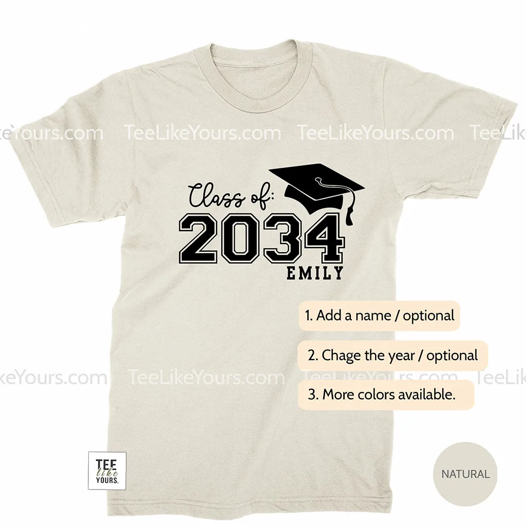 First day of school shirt, Kindergarten shirt, Class of 2034, 2035, 2036, 2037 etc. Custom Grow with me shirt, First Grade 2023 - FRONT BACK