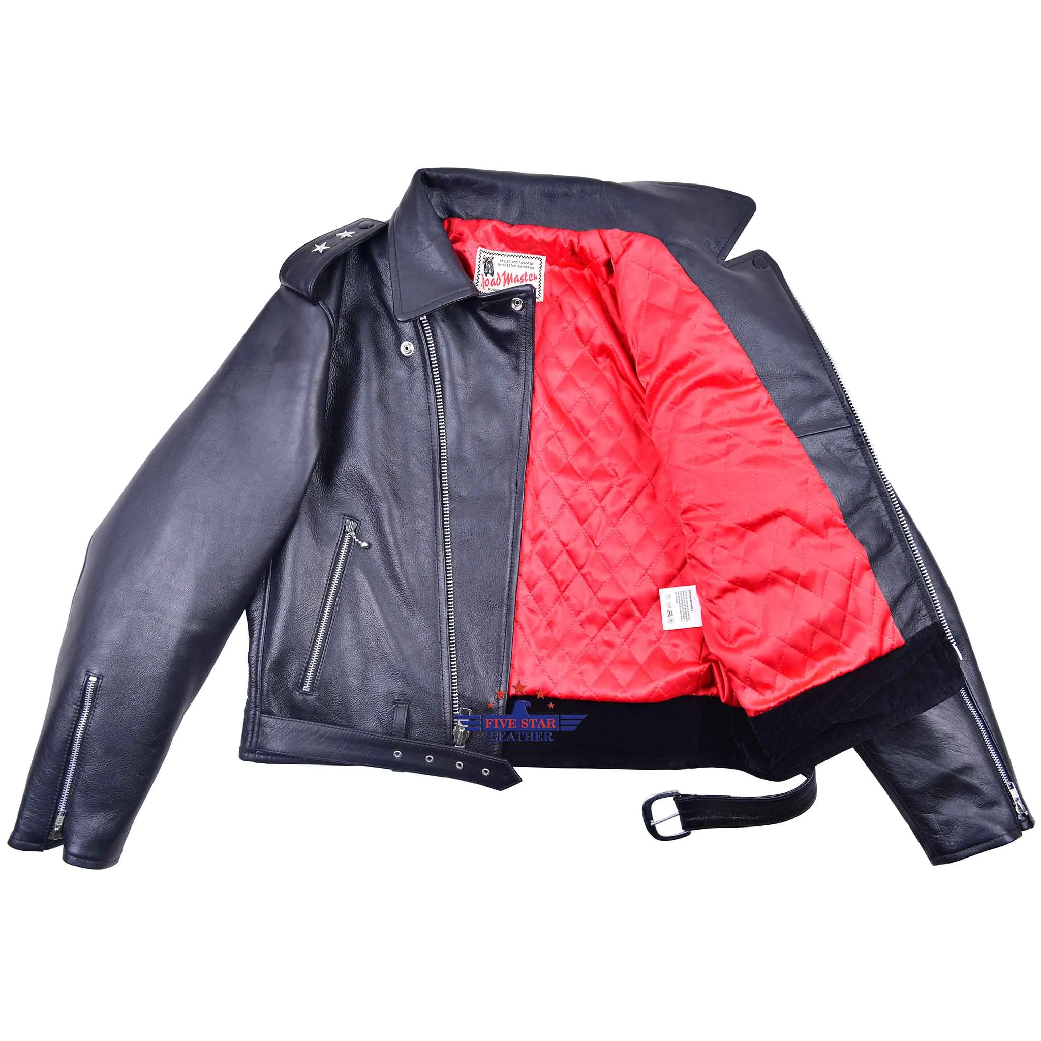 FiveStar Leather 1950's Two Stars Jacket Black Horsehide leather