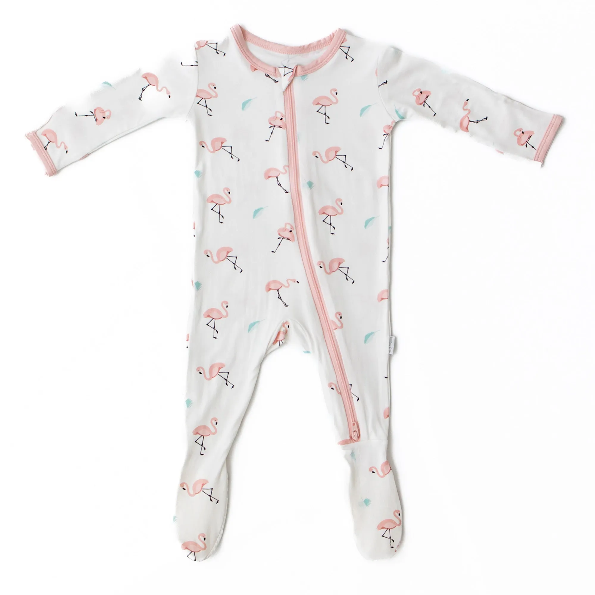 Flamingo Zippered Footie