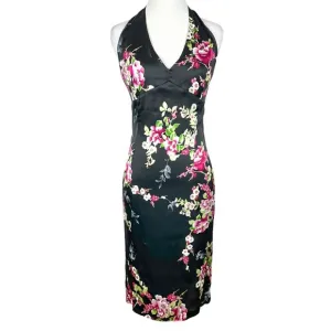 Flavio Castellani Floral Print Halter Dress Size 42 (US 6)