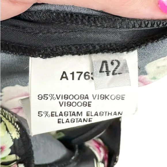 Flavio Castellani Floral Print Halter Dress Size 42 (US 6)
