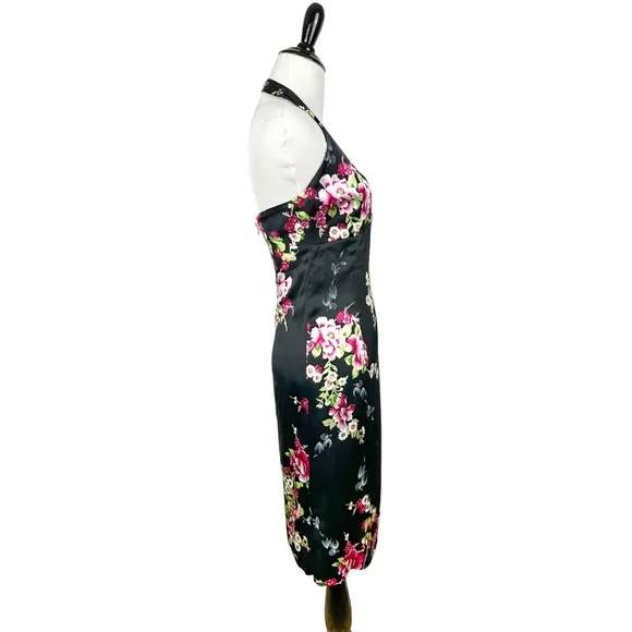 Flavio Castellani Floral Print Halter Dress Size 42 (US 6)