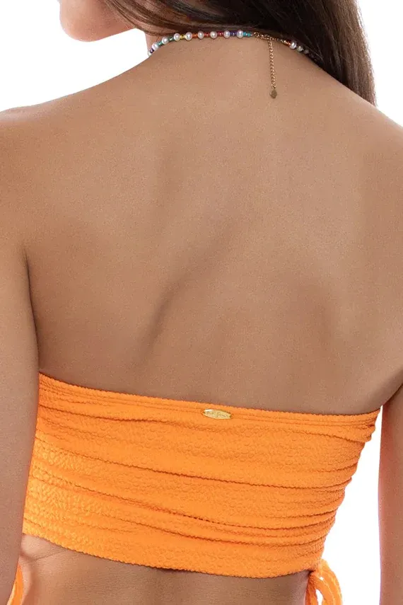 Florida Citrus Drawstring Tube & Mini Skirt Set by Lulifama