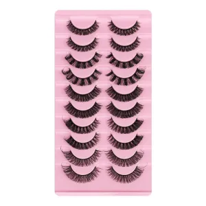 Fofosbeauty 10 pairs eyelashes 3D natural