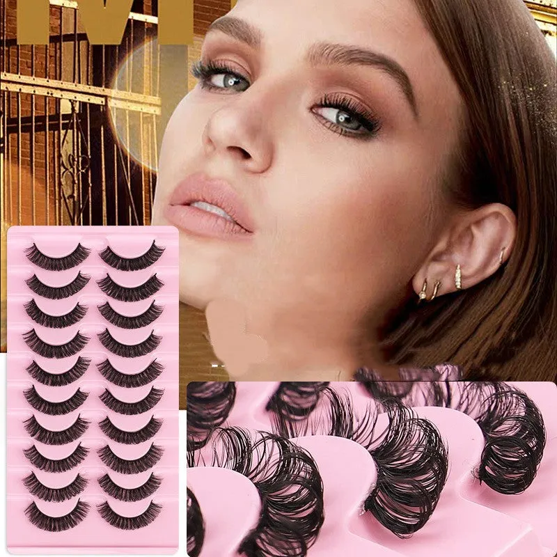 Fofosbeauty 10 pairs eyelashes 3D natural