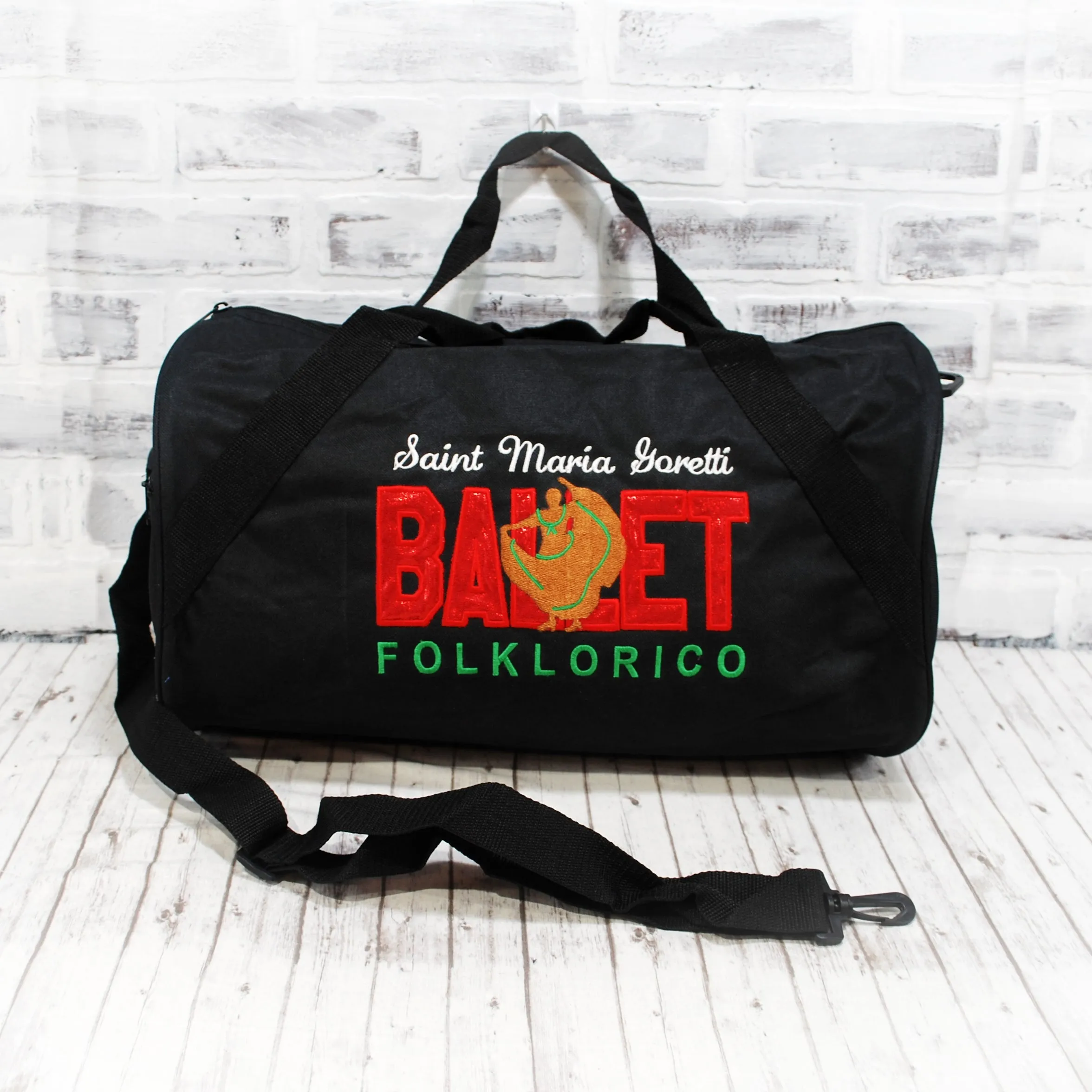 Folklorico Mexican Flag Personalized Duffle or Tote Bag