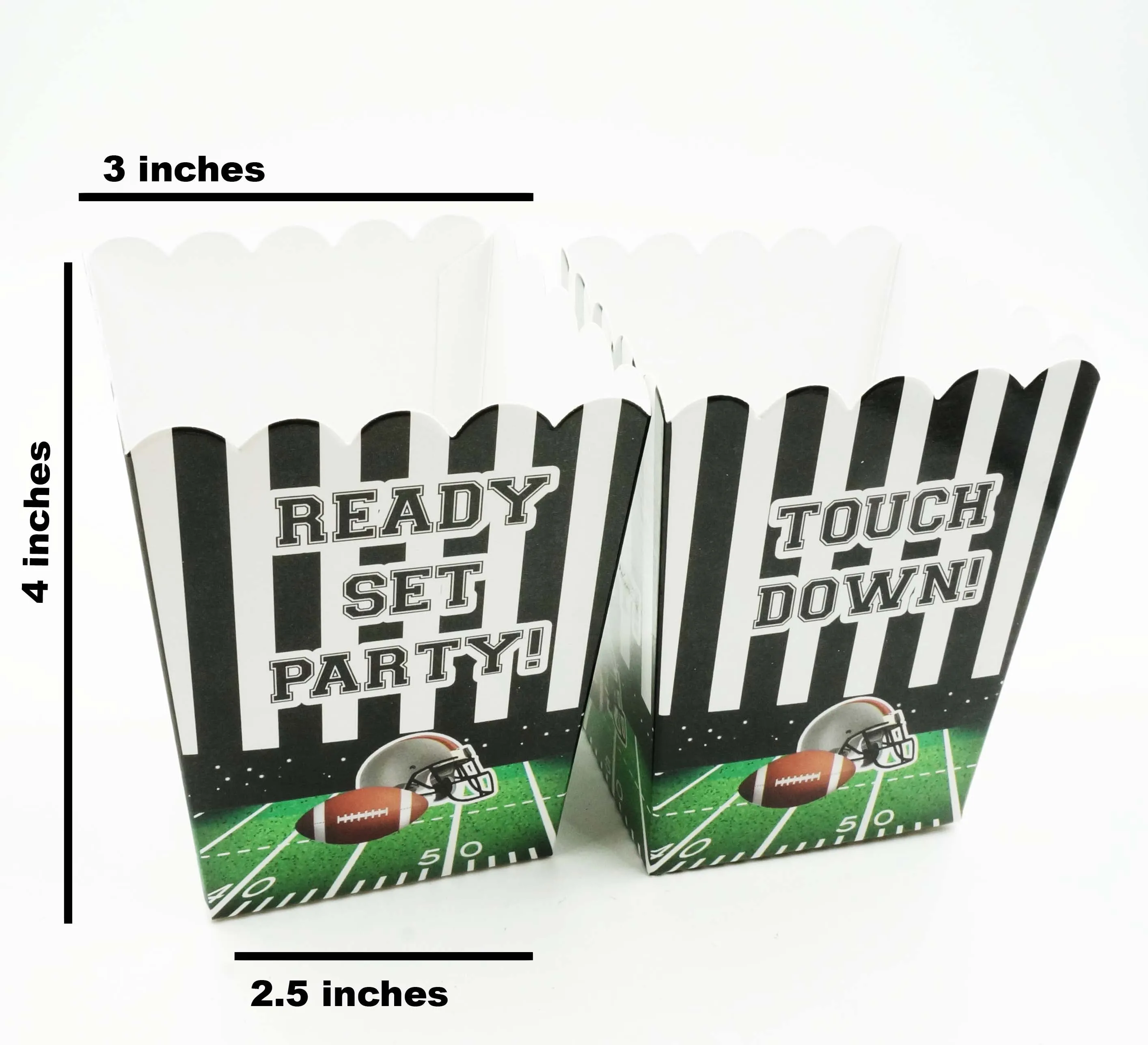Football Season Party Appetizer Popcorn Boxes 20 Pack