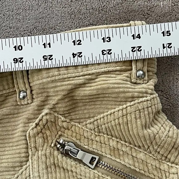 Free People We the Free Welcome to the Party Moto Low Rise Corduroy Shorts 25