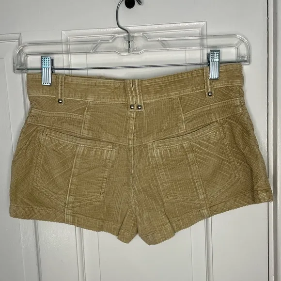Free People We the Free Welcome to the Party Moto Low Rise Corduroy Shorts 25