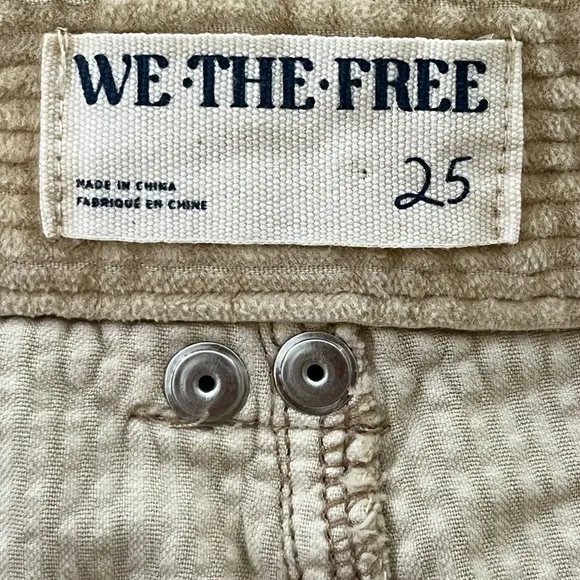 Free People We the Free Welcome to the Party Moto Low Rise Corduroy Shorts 25