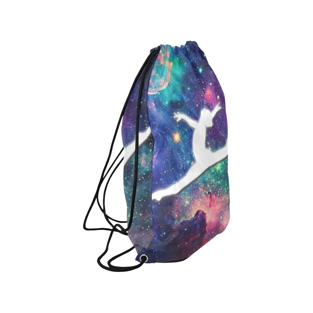 Galaxy Gymnast Cheer Dance Drawstring Bag