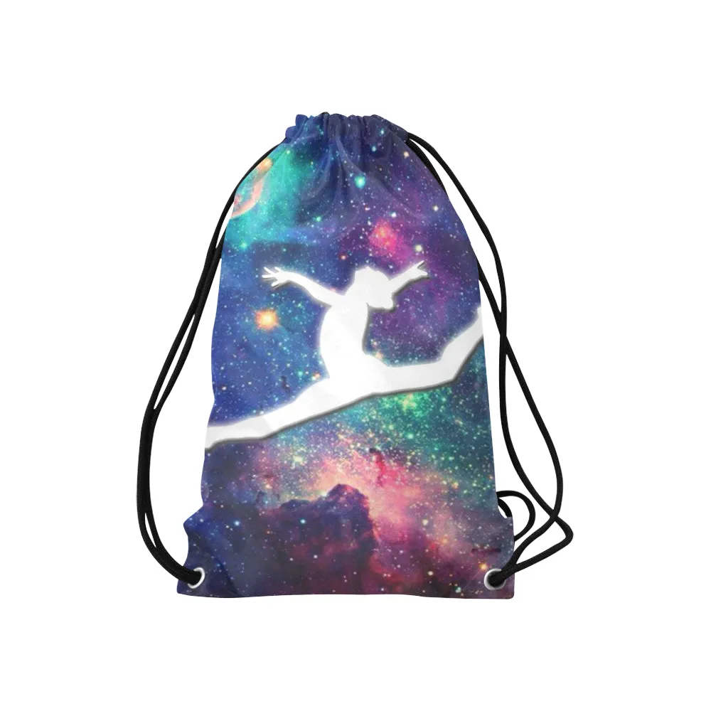 Galaxy Gymnast Cheer Dance Drawstring Bag